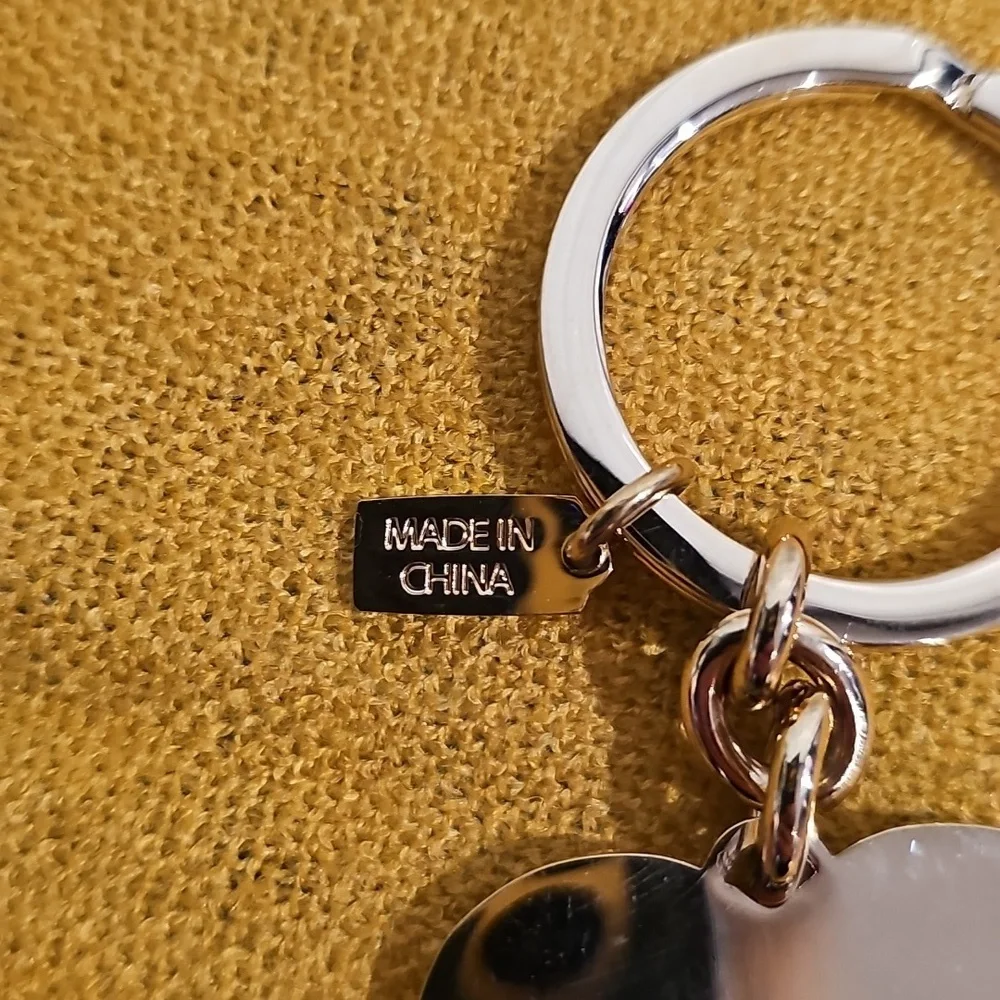 Coach Fuscvia Pink & Gold Heart Keychain Charm